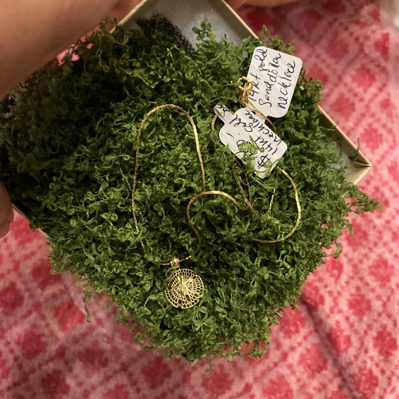 Beautiful, Solid 14 kt yellow gold sand dollar pendant - Picture 3 of 8